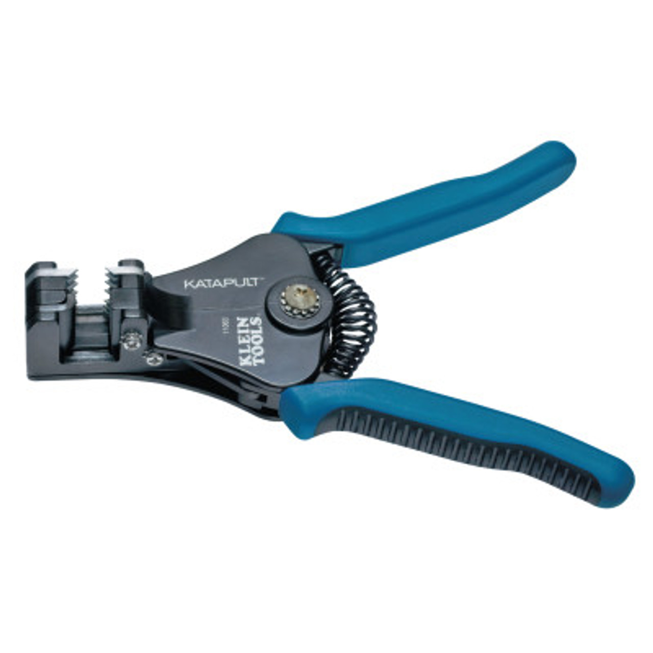 Klein Tools Katapult Wire Stripper/Cutters, 5/8 in, 8-22 AWG, Blue/Black,  1/EA AFT Fasteners