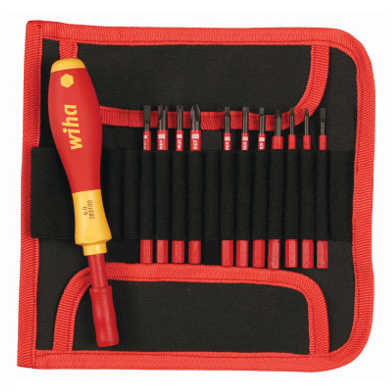 Wiha Tools Insulated SlimLine Blade 12 Piece Sets, Red/Yellow, 1