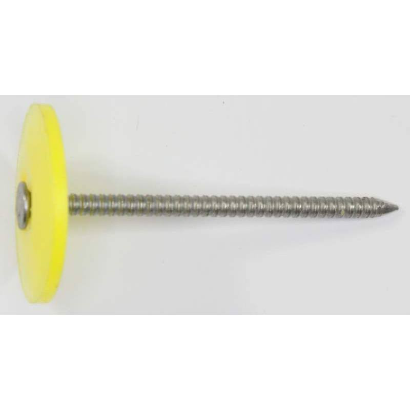 Plastic-Head, Yellow Cap Nails, 1-1/4