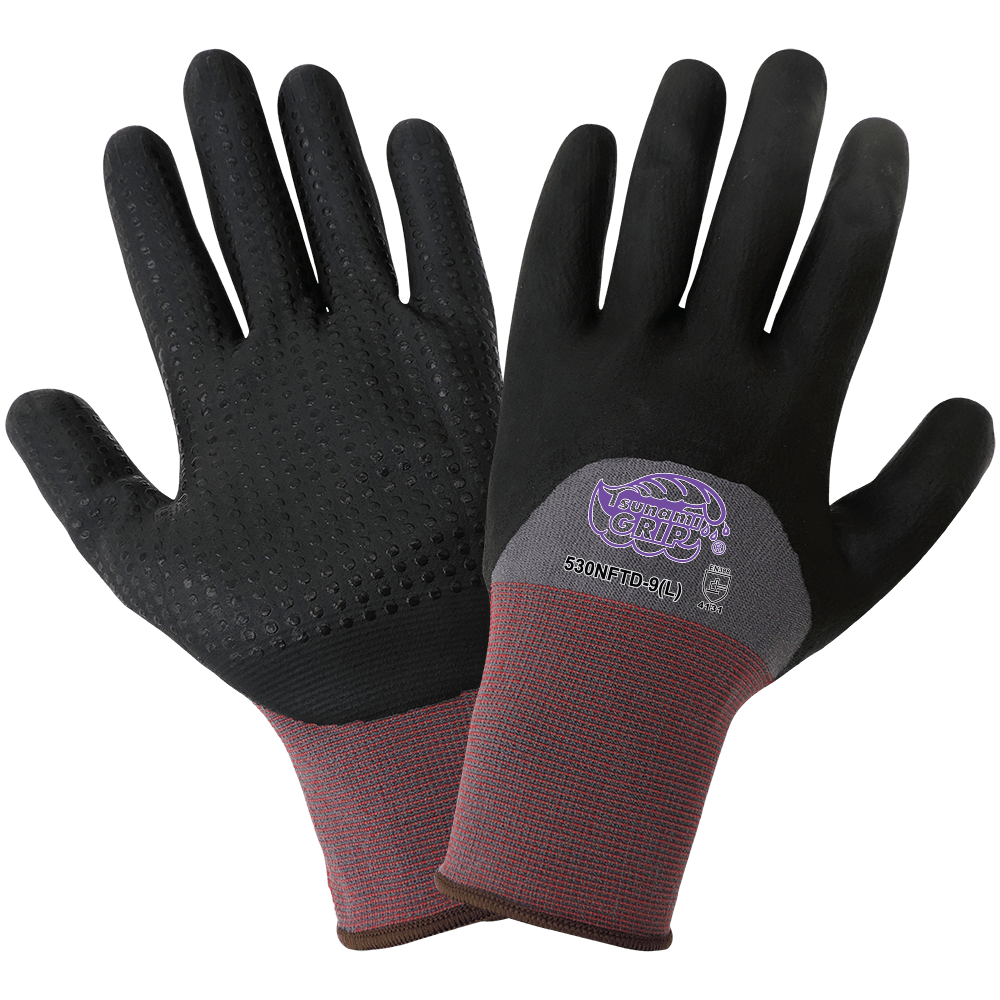 Tsunami Grip - New Foam Technology Nitrile Coated Glove Size 7(S