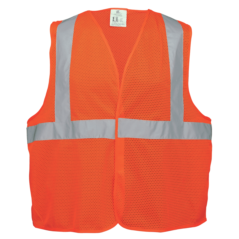 FrogWear HV Lightweight Orange Mesh Polyester Vest Size Medium