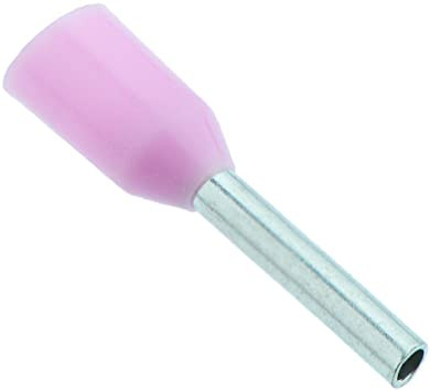 22 AWG Ferrule, 8 mm Barrell Length, Pink (100/Pkg.) | AFT Fasteners