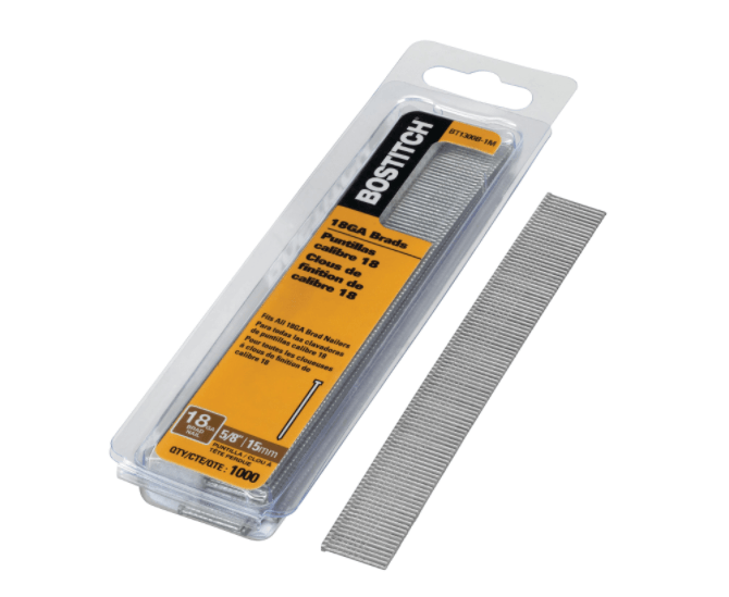 Bostitch 18 Gauge Brad Nails, 5/8 