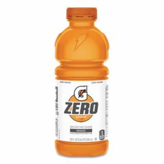 Gatorade G Zero Sugar Thirst Quencher, 20 oz., Bottle, Orange, 24