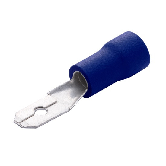 Blue PVC Male Disconnect Terminal, AGW 1614, 3/16" (500/Pkg.) AFT
