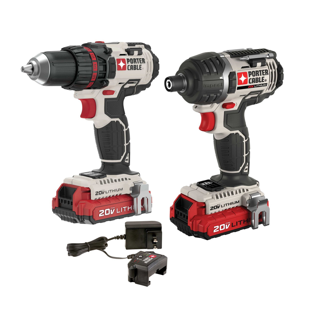 Porter Cable 20V Max Cordless Drill Combo Kit #PCCK602L2 (2 Piece