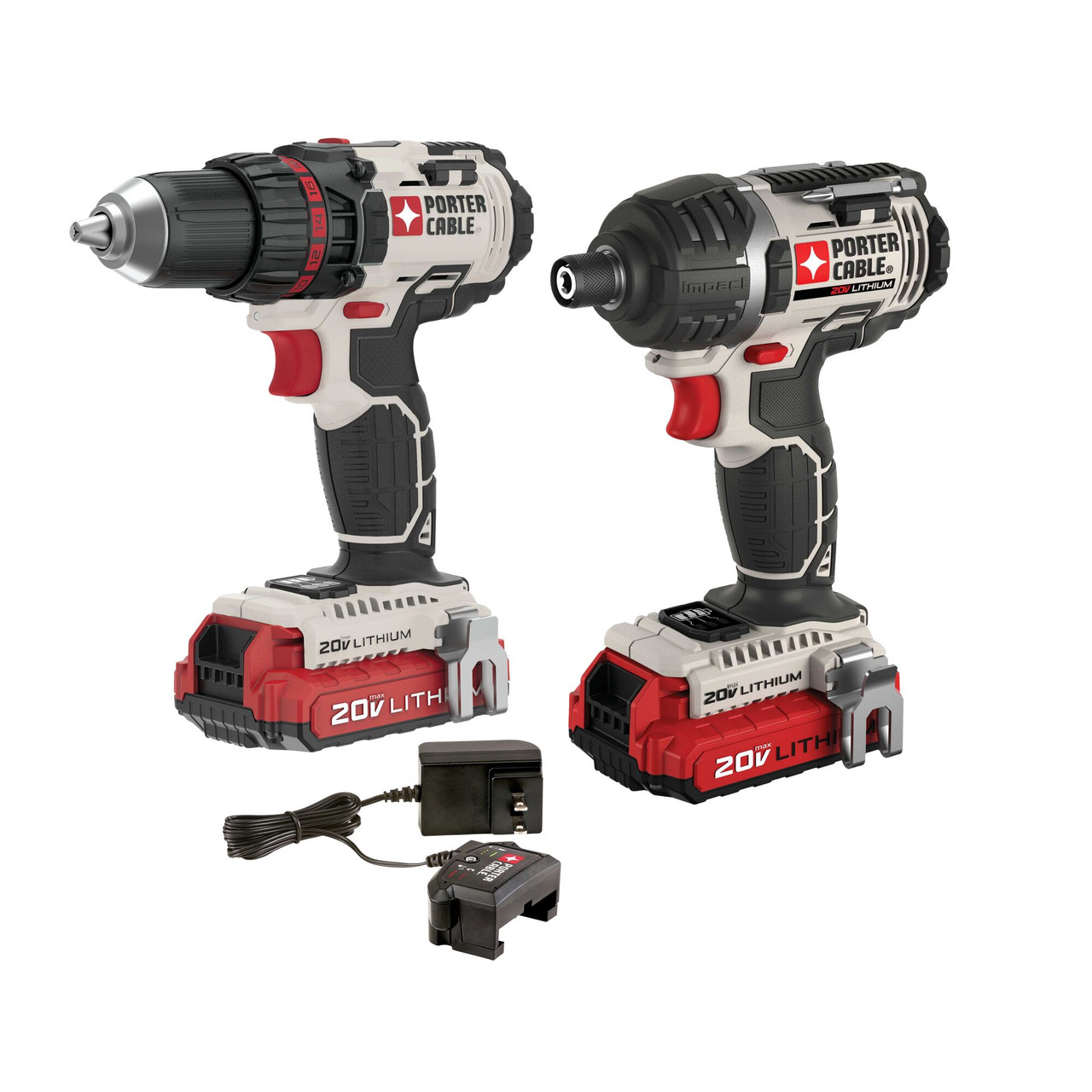 Porter Cable 20V Max Cordless Drill Combo Kit #PCCK602L2 (2 Piece) AFT  Fasteners
