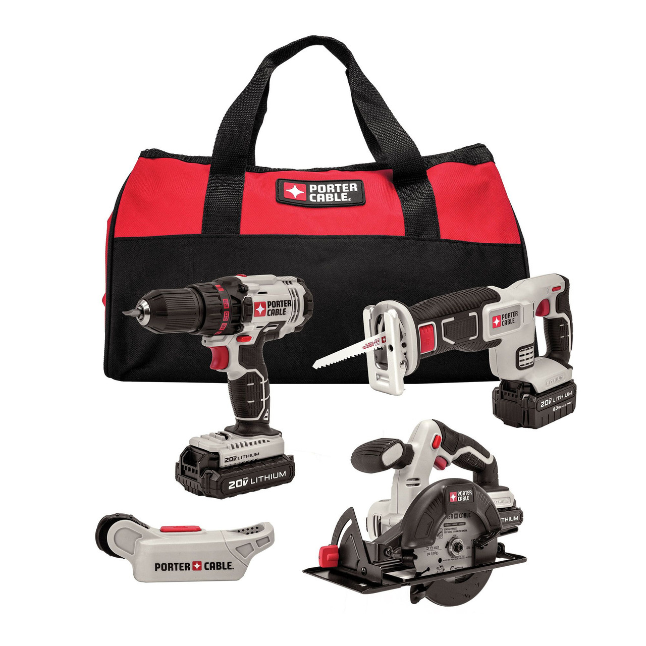 Porter Cable 20V Max Cordless Power Tool Combo Kit, Tools