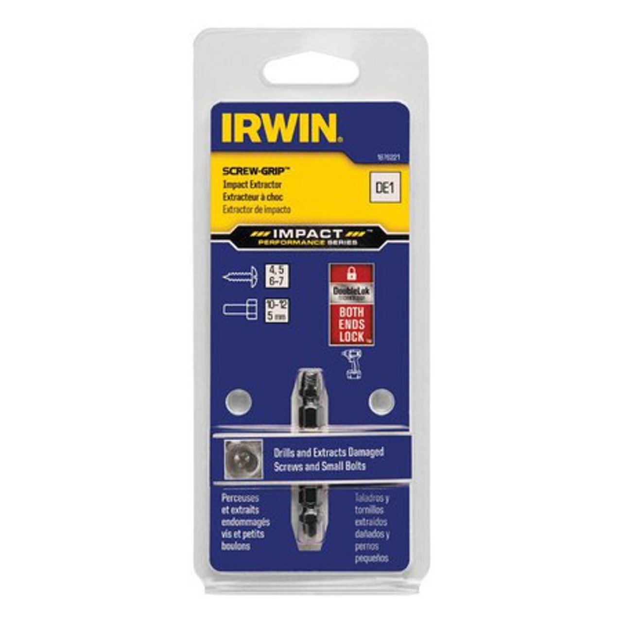 Irwin® Screw Grip™ Double Ended Impact Screw Extractor, DE-1, 15