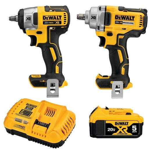 De WALT（デウォルト） 20V MAX Impact（インパクト）セット DeWalt 20V MAX XR Brushless Cordless 2-Tool Impact Wrench Kit (1