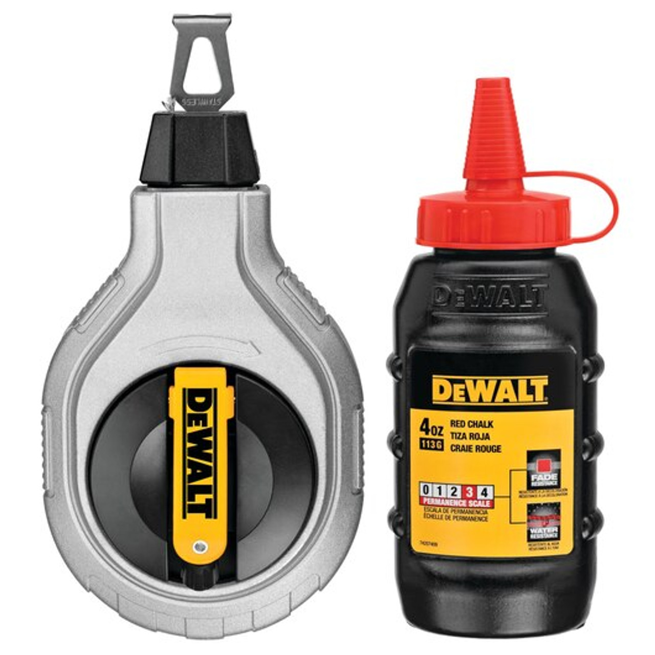 DEWALT DWHT47257L, Compact Chalk Reel with Blue Chalk