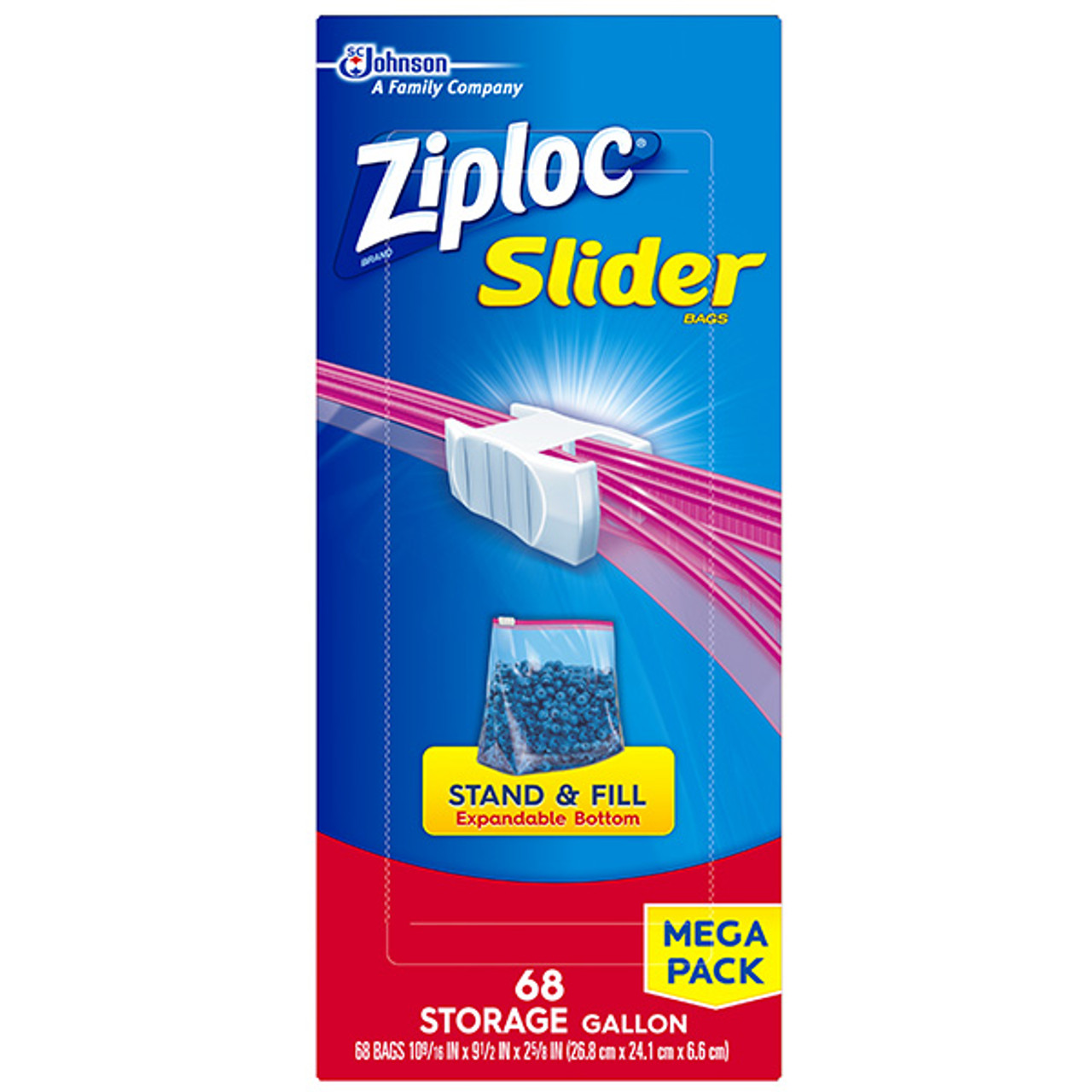 Ziploc Slider Bags, Storage, Quart - 76 bags