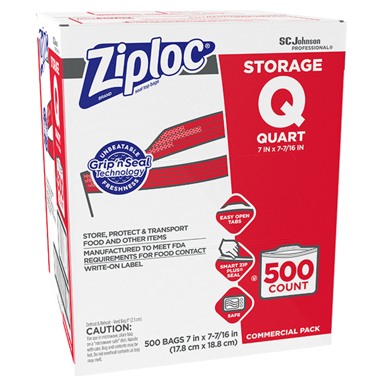 ZIPLOC Storage 1 Gallon Bags 250 CT 10-9/16X10-3/4 Commercial