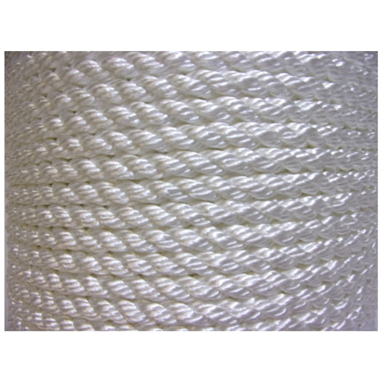 Orion Ropeworks Twisted Nylon Ropes, 1/2 in x 600 ft, Nylon, White, 1/EA