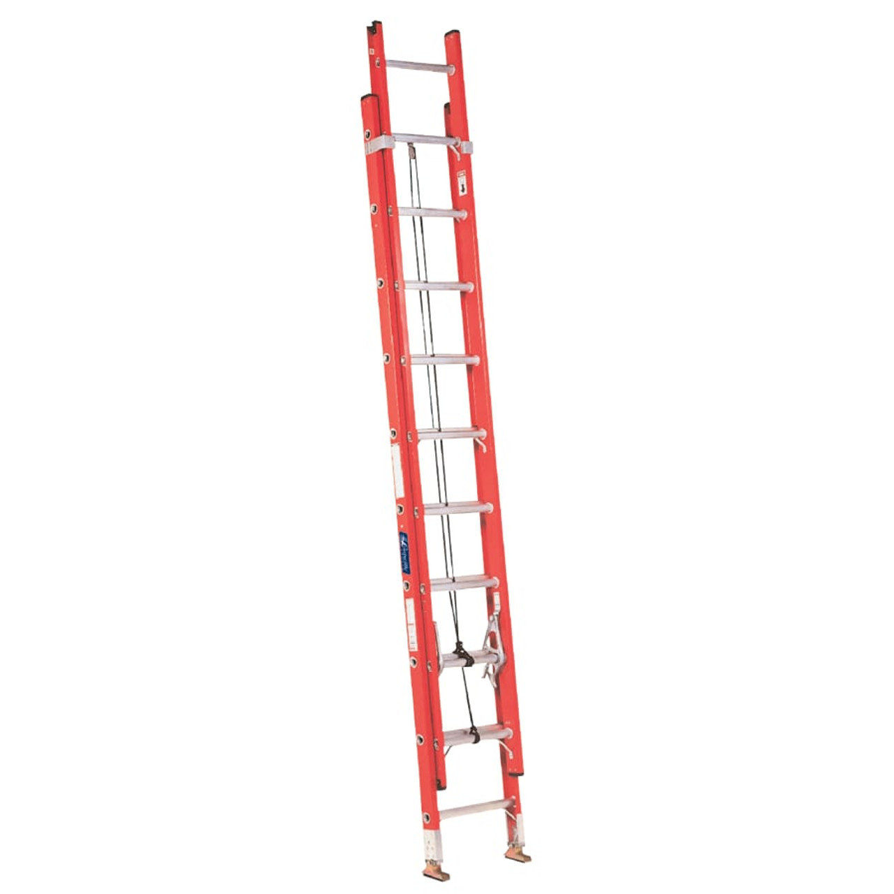 Louisville Ladder FE3200 Series Fiberglass Channel Extension Ladder, 24 ft,  Class IA, 300 lb, 1/EA