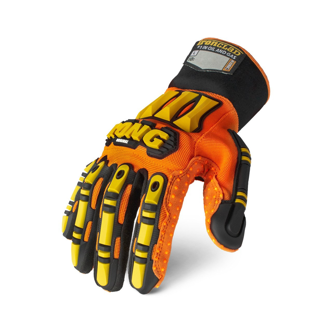Ironclad KONG Impact Gloves, Hi-Viz Orange, X-Large, (12 Pairs