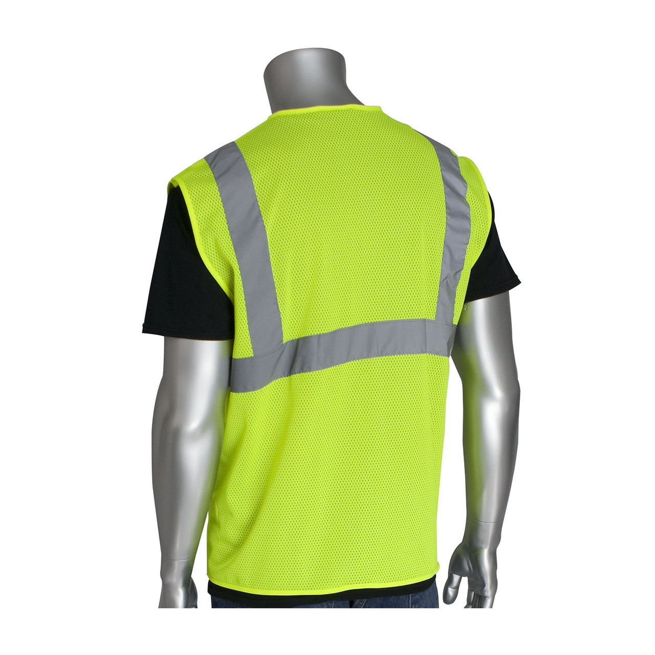 PIP® ANSI Type R Class Value Mesh Vest, Hi-Vis Yellow, 3X-Large, #302-MVGLY-3X  AFT Fasteners