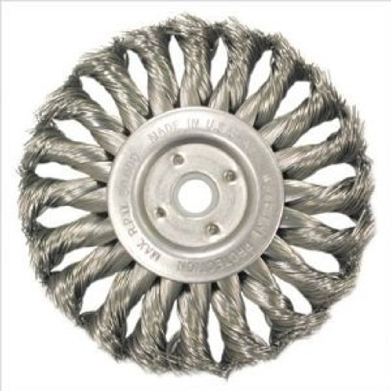 4 x 5/8-11 Knot Wheel Wire Brush (Stainless Steel)