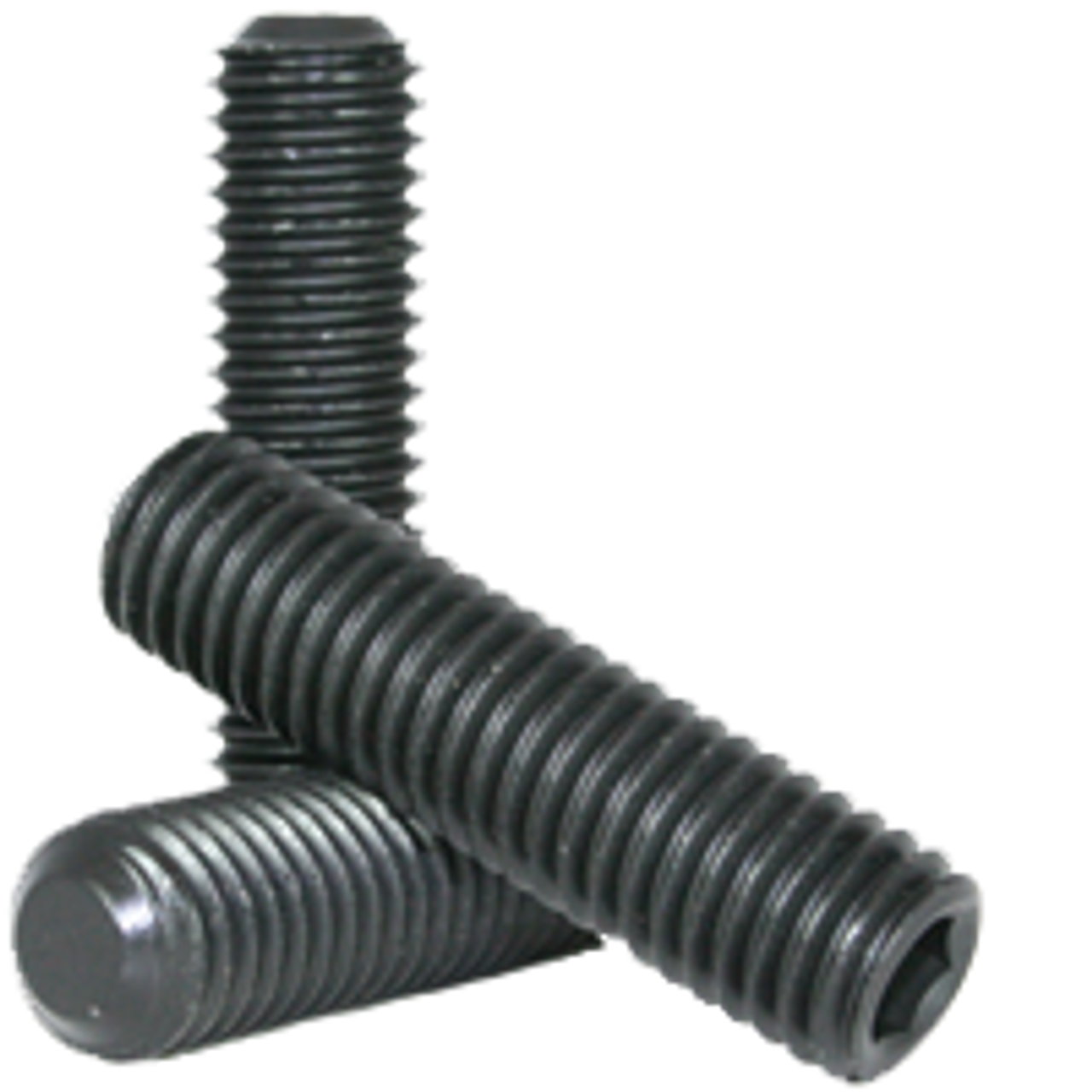 1/4-20 x 1/4" Qty 10 FLAT Point Socket SET / GRUB SCREWS Black Alloy Steel 