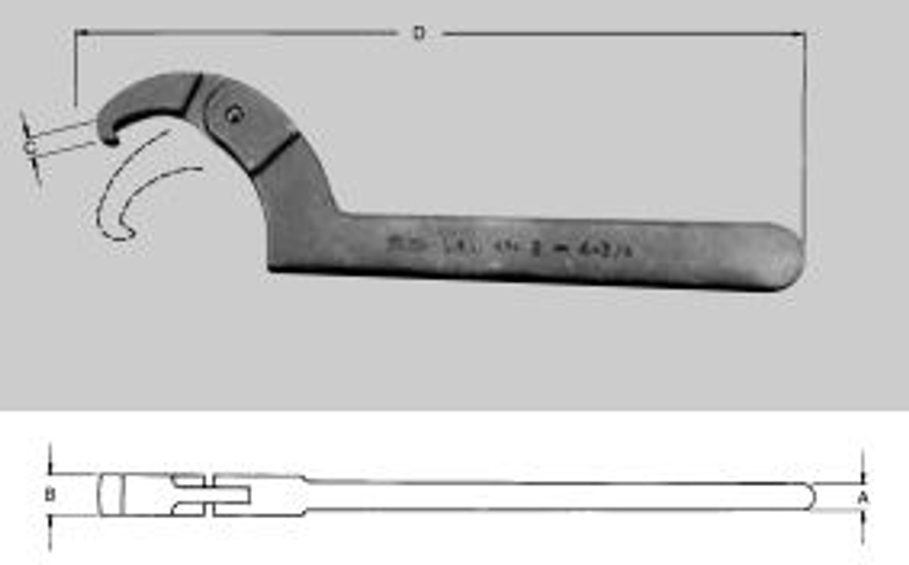 Martin Sprocket #474A-Adjustable Hook Spanner 4-1/2 X 6