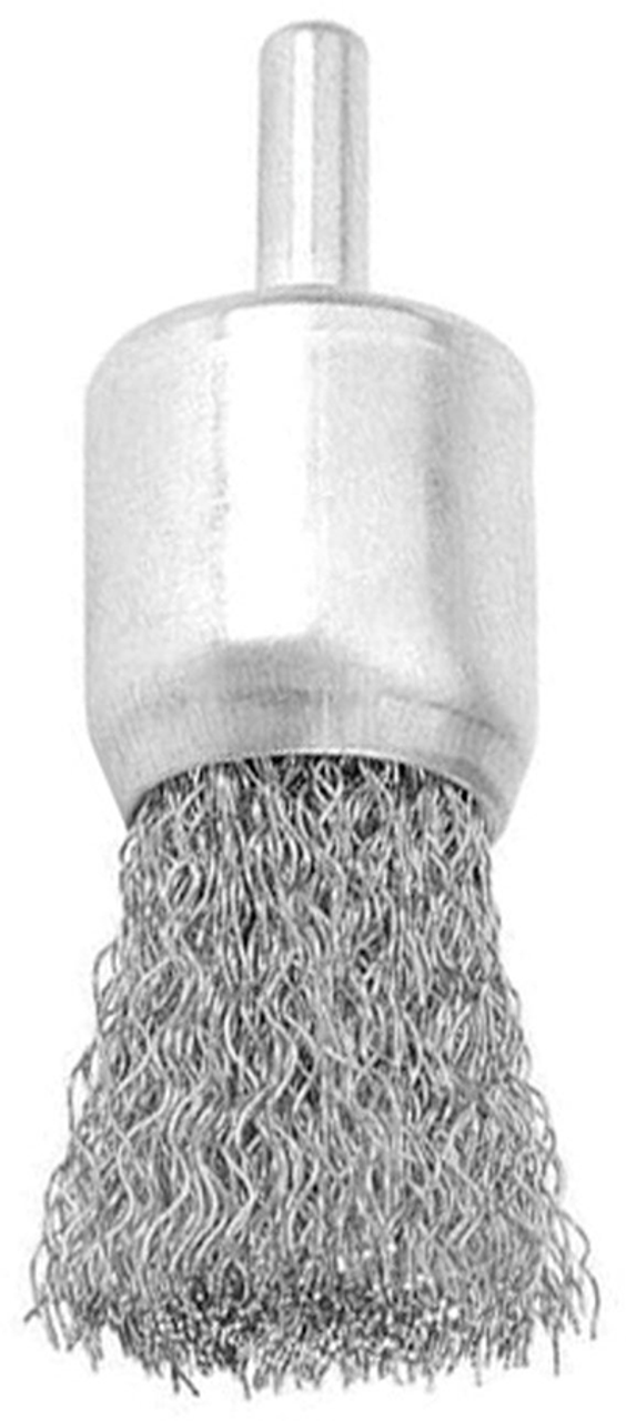 3 Crimped Wire Wheel Brush with 1/4 Shank - Carbon Steel