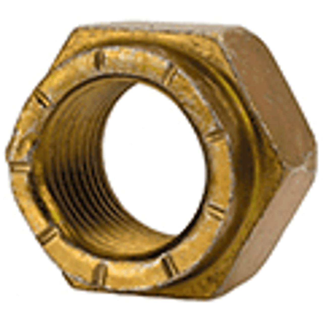 9 7//16-14 Hex Flange Prevailing Torque Top Lock Nuts Grade 8 Zinc Yellow