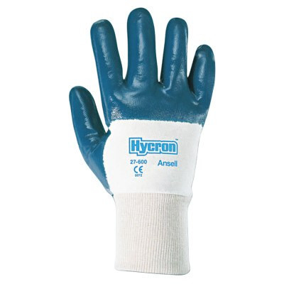 Ansell Hycron Nitrile Coated Gloves, 10, Blue, Light Industrial Glove, 12/DZ AFT Fasteners