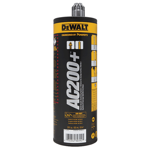 DeWalt AC200+ Acrylic Injection Adhesive Anchor 28 oz (825ml) (8/Pkg