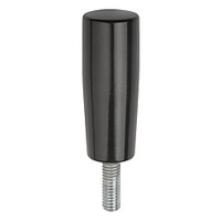 Kipp M10 x 29 mm x 71 mm Machine and Handwheel Handles, Taper Grip Handle Fixed with External Thread, Style F  (Qty. 1), K0172.310