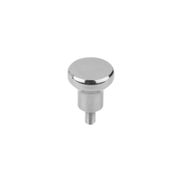 Kipp Mushroom Knob, External Thread, w/High Head, Hygienic USIT Sealing And Shim Washer, Freudenberg Process Seals, M5X10, Polished Stainless Steel, (Qty. 1), K1309.2105X10
