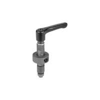KIPP D=28 mm, H=168 mm, Style B, Clamping Pin, Black Oxidized Steel, (Qty. 1), K1503.0128