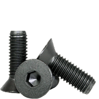 1/4"-20 x 5/8" Fully Threaded Flat Socket Caps Coarse Alloy Thermal Black Oxide (100/Pkg.)
