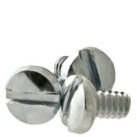 #8-32 x 7/16" (Fully Threaded) Machine Screws Binder Undercut Slotted Coarse Zinc Cr+3 (100/Pkg.)