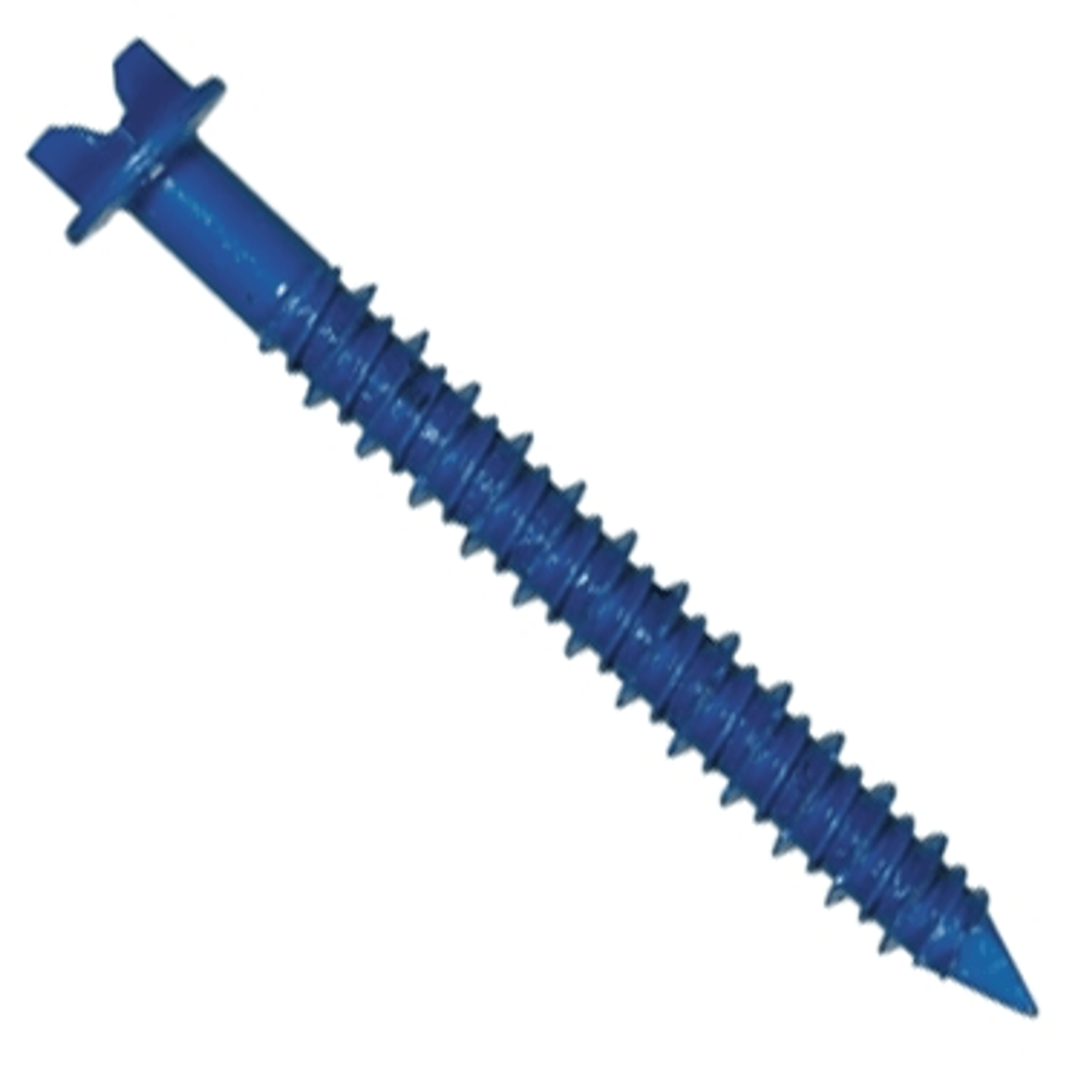 PowerCon Slotted Hex Head Concrete Screws Blue 10799AFT Fasteners