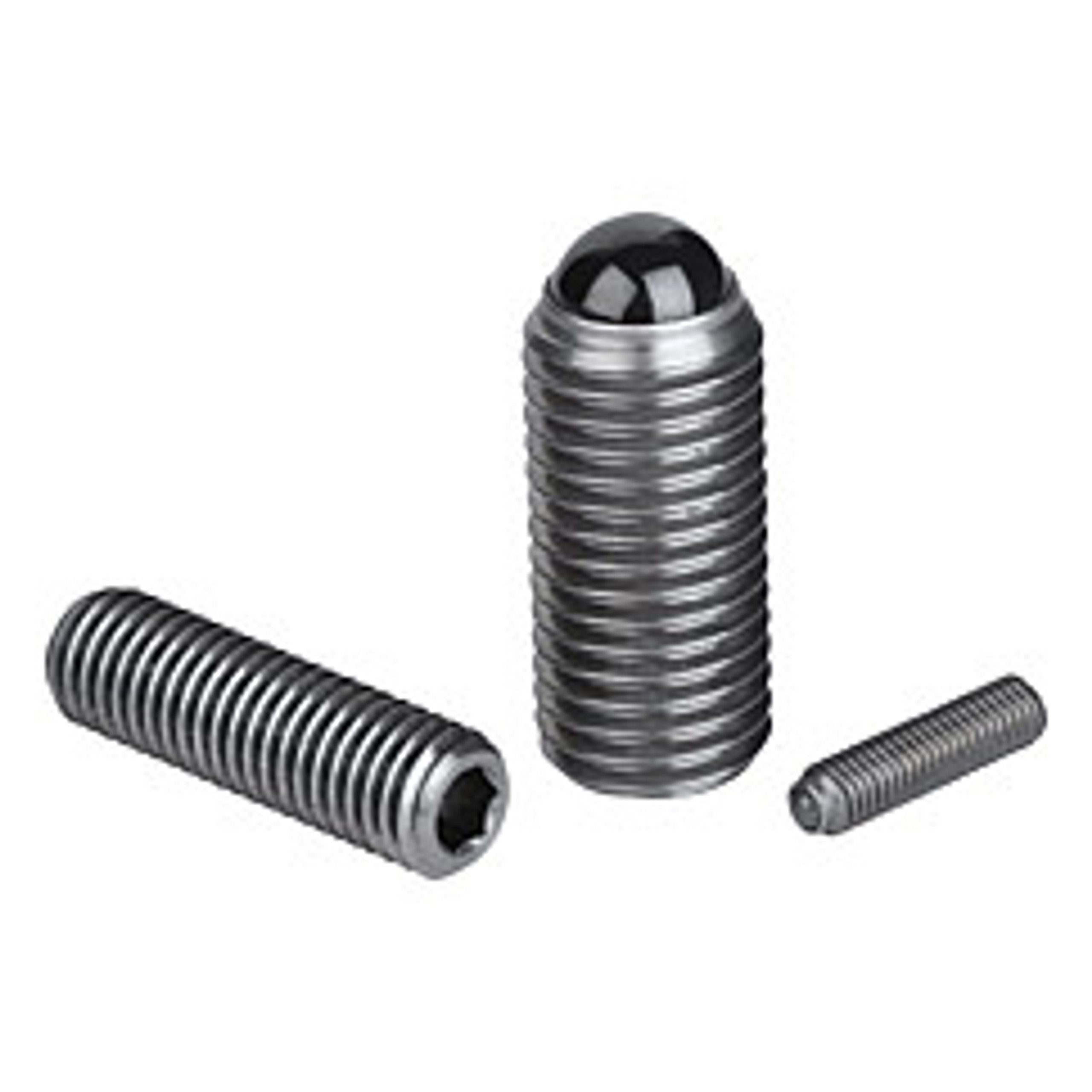 Kipp M12 Spring Plungers with Hexagon Socket and Ceramic Ball, Stainless Steel (1/Pkg.), K0610
