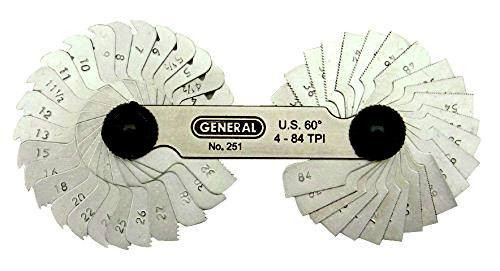 General 22 Screw Pitch Gage Set, Sizes 940 AFT Fasteners