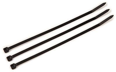 7.87" UV Black Cable Ties 50 lb. (100/Bag) AFT Fasteners