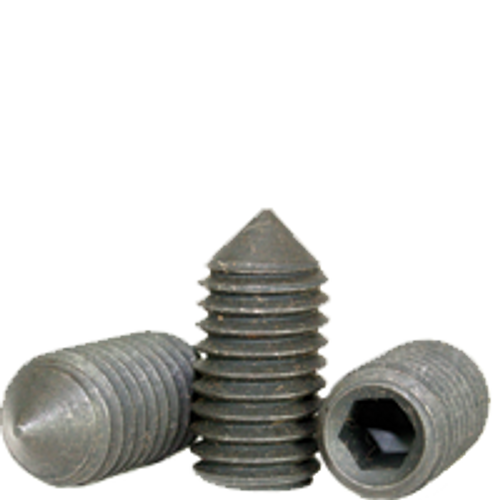 1/2"-13 x 1" Standard Socket Set Screws Cone Point Coarse Alloy Thermal Black Oxide (1,000/Bulk Pkg.)