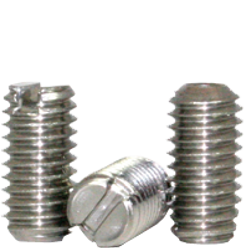 #10-32 x 1/2" Slotted Set Screw Cup Point Fine 18-8 Stainless (5,000/Bulk Pkg.)