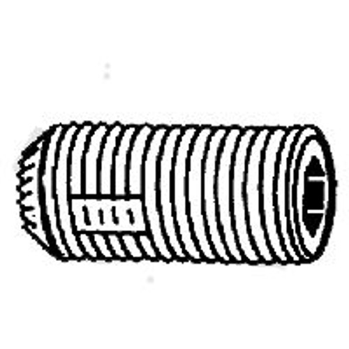 #6-32 x 3/16" Knurled Cup Point Loc-Wel Socket Set Screw Plain (100/Pkg.)