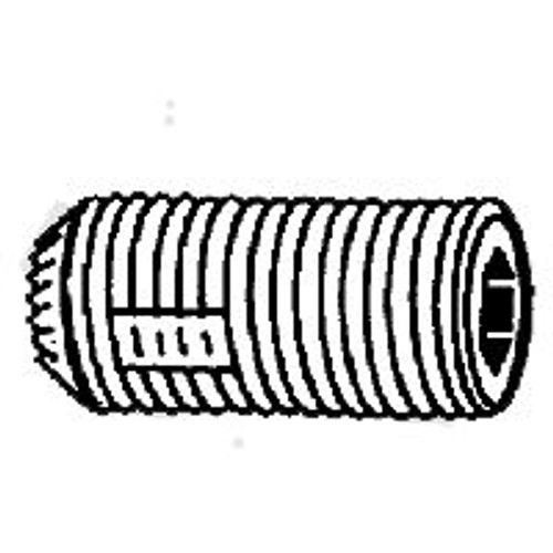 #10-24 x 1/4" Knurled Cup Point Loc-Wel Socket Set Screw Plain (100/Pkg.)