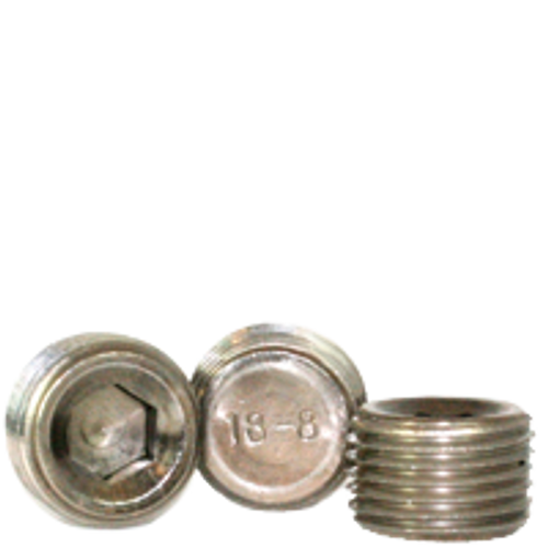 Image of 1/16"-27 Pipe Plugs 18-8 Stainless Dry-Seal 3/4" Taper (100/Pkg.)