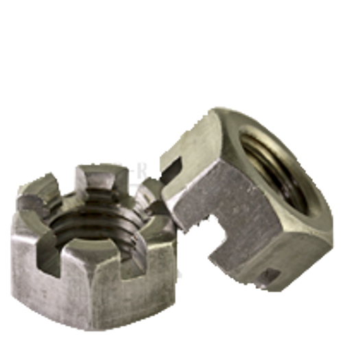 1/2-20 Slotted Hex Castle Nut Zinc Plated 1/2 x 20 Fine Thread 25 Pack 25 