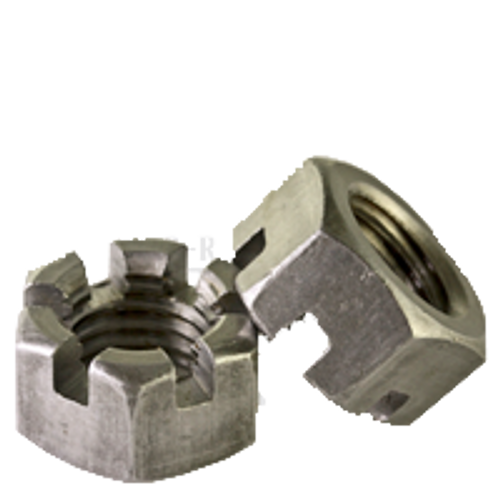 1/4"-28 Slotted Finished Hex Nuts Plain (3500/Bulk Pkg.)