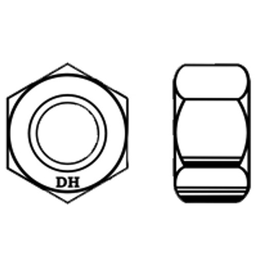 1/2"-13 A563 Heavy Hex Nut, Grade DH Coarse Medium Carbon, Hot Dip Galvanized/Wax/Blue Dye (USA) (2900/Bulk Pkg.)