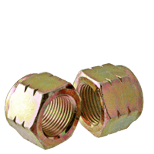1 3/8"-12 Nylon-Insert Locknut, Grade C, Zinc-Yellow (35/Bulk Pkg.)