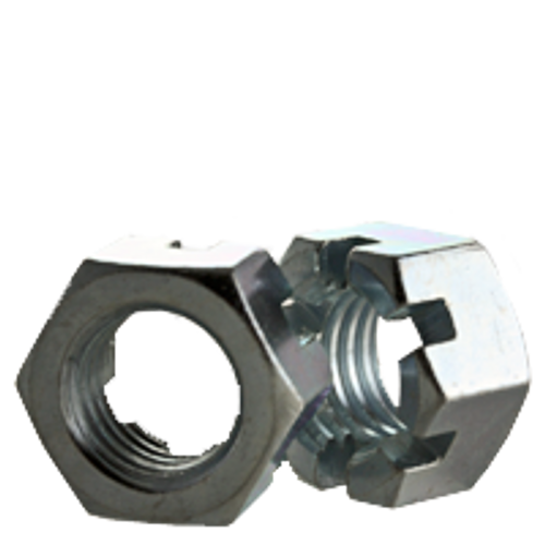 1/4"-20 Slotted Finished Hex Nuts Coarse Zinc Cr+3 (3500/Bulk Pkg.)