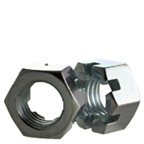 7/8"-9 Slotted Finished Hex Nuts Coarse Zinc Cr+3 (125/Bulk Pkg.)