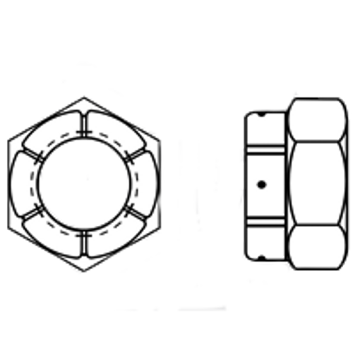 5/16"-24 Thin Height, Light Flexloc Hex Nut, Plain (100/Pkg.)