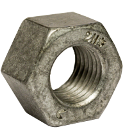 1/2"-13 Heavy Hex Nut, A194/SA194 2H, Hot Dip Galvanized/Wax/Blue Dye (700/Bulk Pkg.)